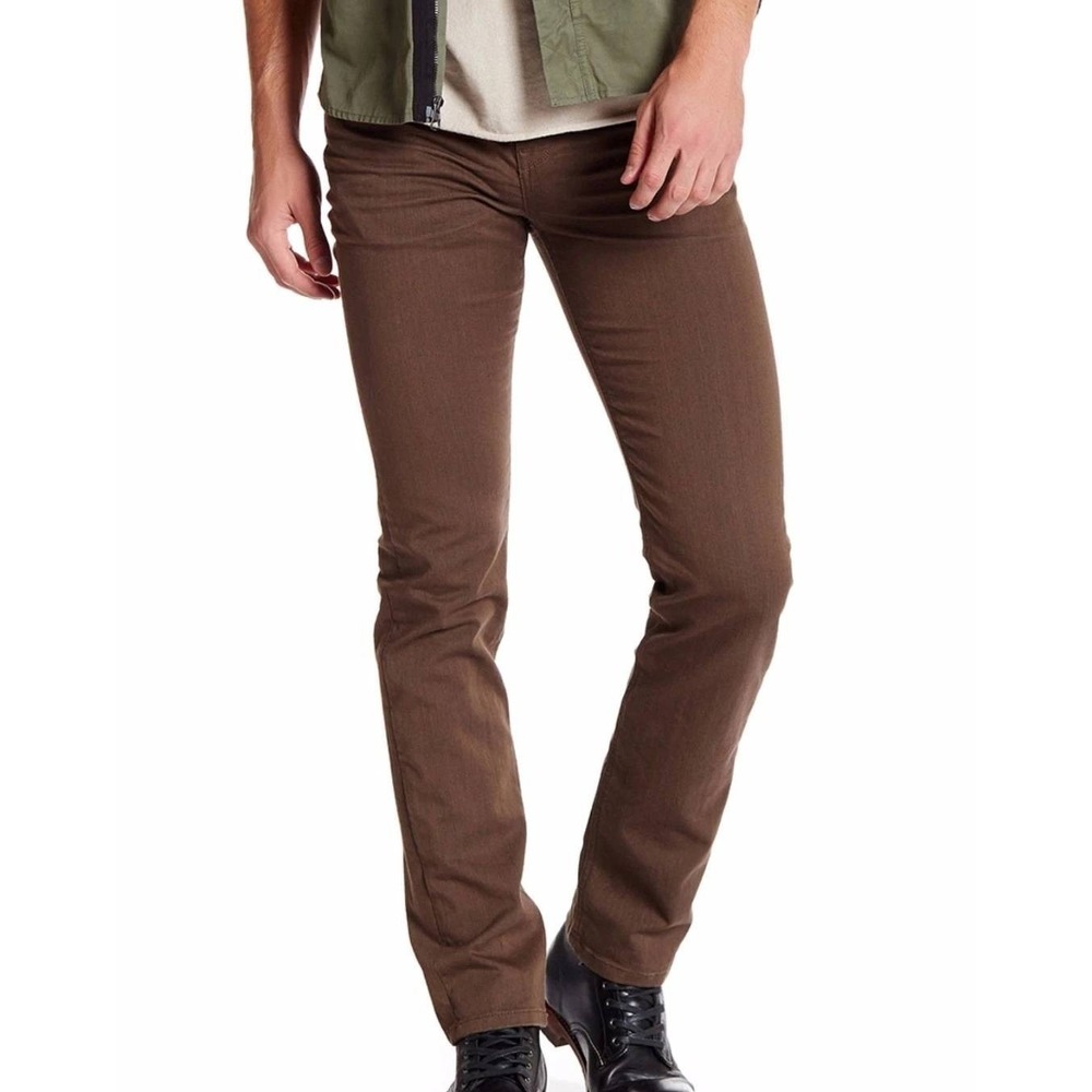 NWT Joe's Jeans The Brixton Straight Narrow Pants Men's 40 Brown Lyocell Stretch
